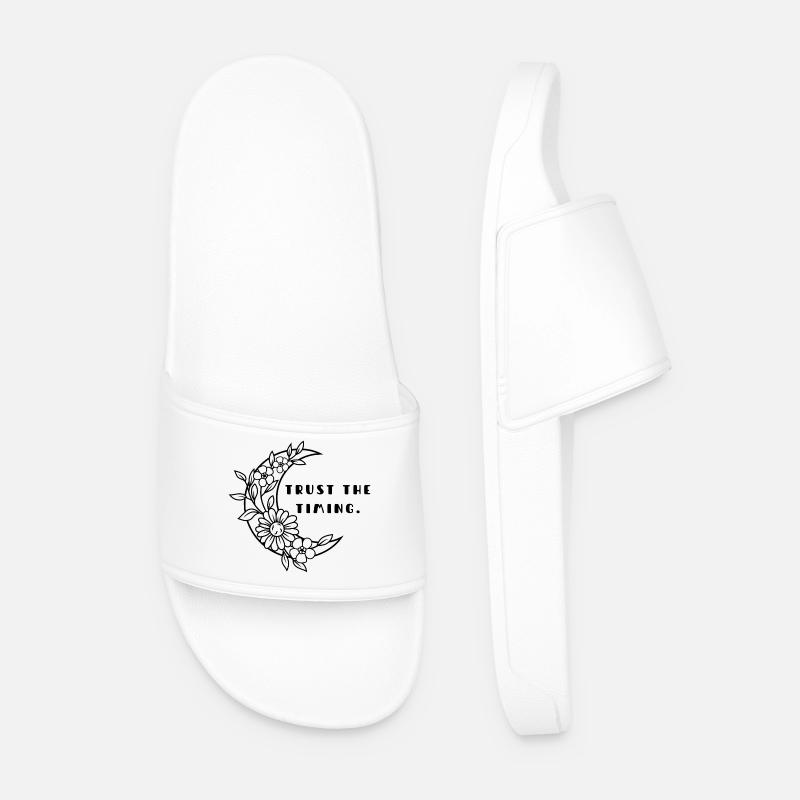 TRUST THE TIMING. - Men’s Pool Sliders - white