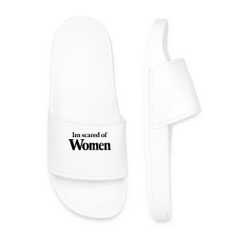 ScaredOfWomen - gros caractères - Claquettes Homme - blanc - Devant