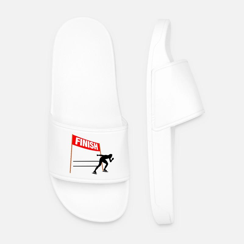 Skating Finish Custom - Men’s Pool Sliders - white
