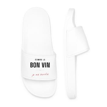 Comme le Bon Vin je me bonifie - Claquettes Homme - blanc - Devant