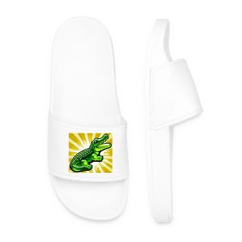crocodile - Men’s Pool Sliders - white - Front