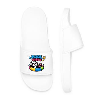 Pool Vibes Panda Relax - Men’s Pool Sliders - white - Front
