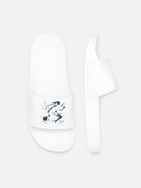 Sports Science Running DNA Physiotherapy - Men’s Pool Sliders - white