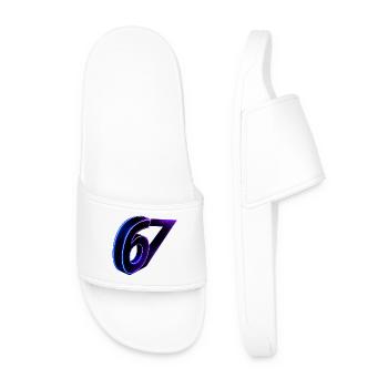 67 Néon Lumineux - Claquettes Homme - blanc - Devant