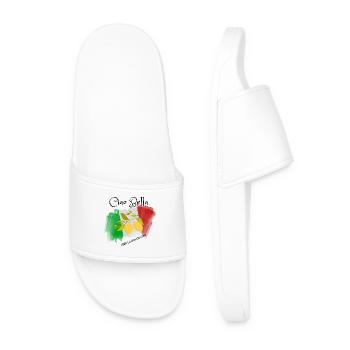 Lemon Branch in Italian Flag - Men’s Pool Sliders - white - Front