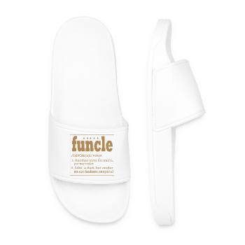 Funcle Definition Tee - Men’s Pool Sliders - white - Front