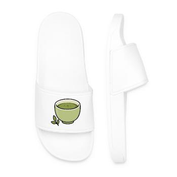 Illustration minimaliste de tasse de thé matcha - Claquettes Homme - blanc - Devant