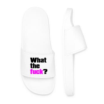 what the fuck ? - Men’s Pool Sliders - white - Front