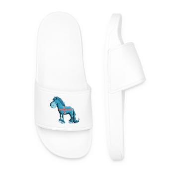 Cheval islandais - Claquettes Homme - blanc - Devant
