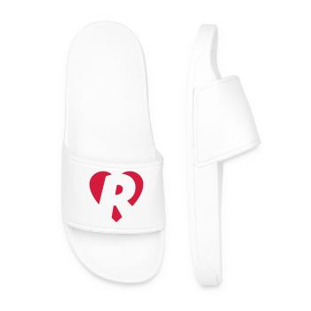 Cœur R - J'aime R - Claquettes Homme - blanc - Devant
