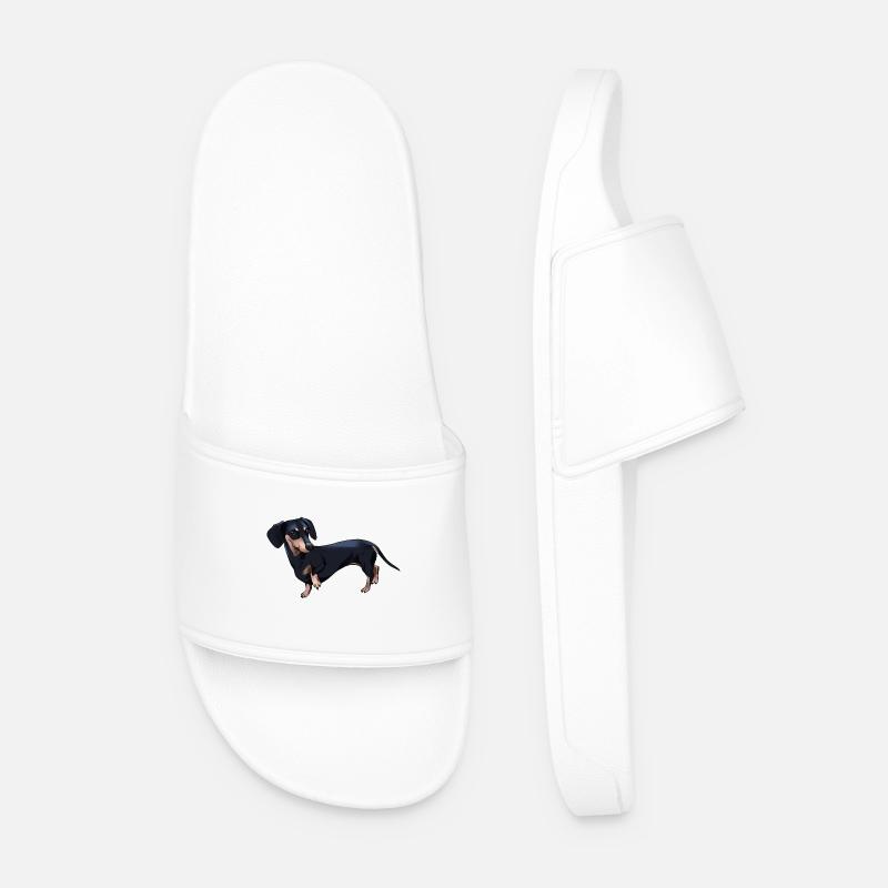 Comic Dackel - Männer Badelatschen - Weiß