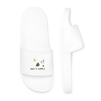 Simple tent colorful - Men’s Pool Sliders - white - Front