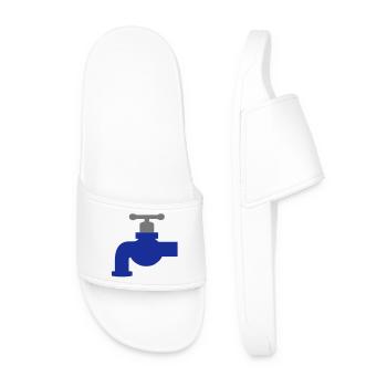 water tap - Men’s Pool Sliders - white - Front
