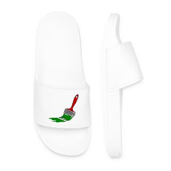 Illustration de pinceau de peintre créatif - Claquettes Homme - blanc - Devant