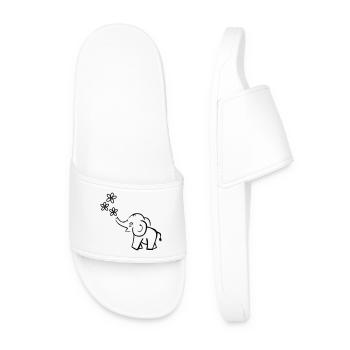 elephant - Men’s Pool Sliders - white - Front