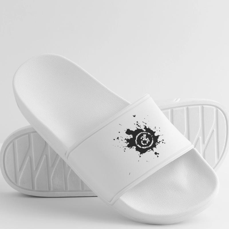 Rollstuhl-Spritzer, Farbspritzer Rollstuhl-Design* Männer Badelatschen