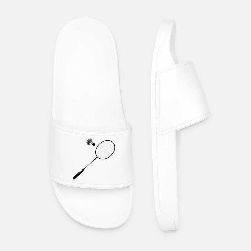 Badminton badminton with badminton racket - Men’s Pool Sliders - white
