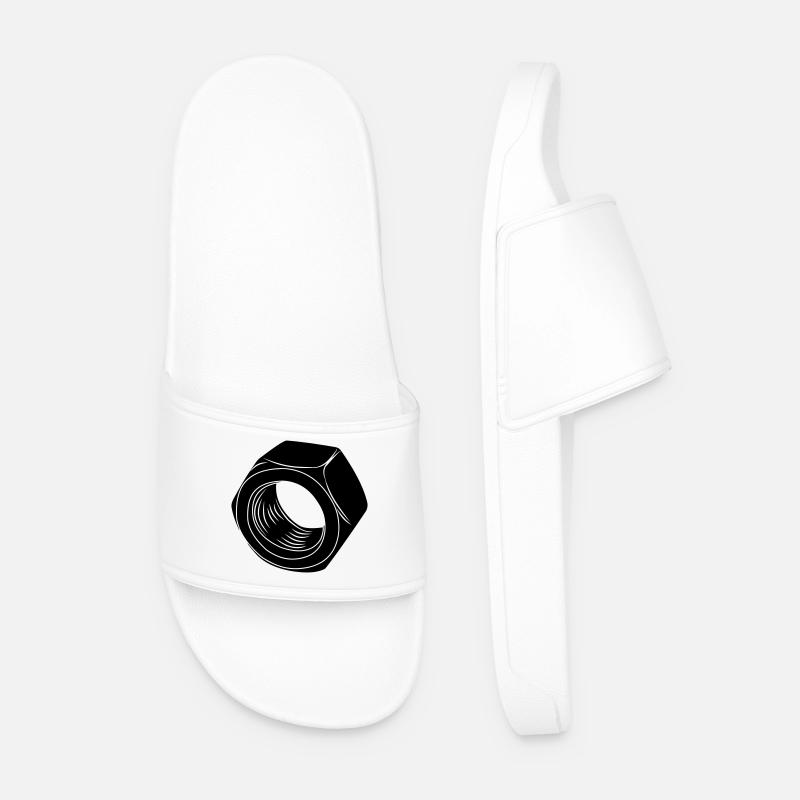 Nut for bolt - Men’s Pool Sliders - white