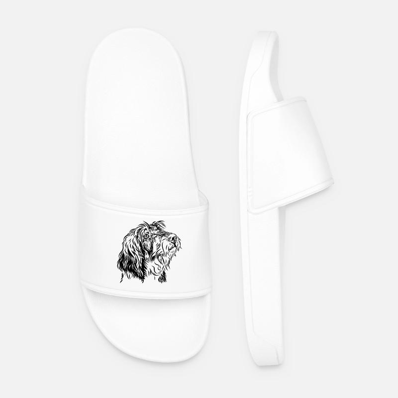 Dackelblick Lia - Männer Badelatschen - Weiß