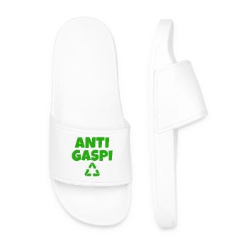 anti-gaspi, anti gaspillage, recyclage - Claquettes Homme - blanc - Devant