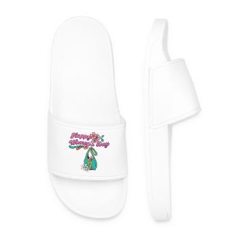 Journée de la femme 8 mars Cadeaux heureux Jour de la femme - Claquettes Homme - blanc - Devant