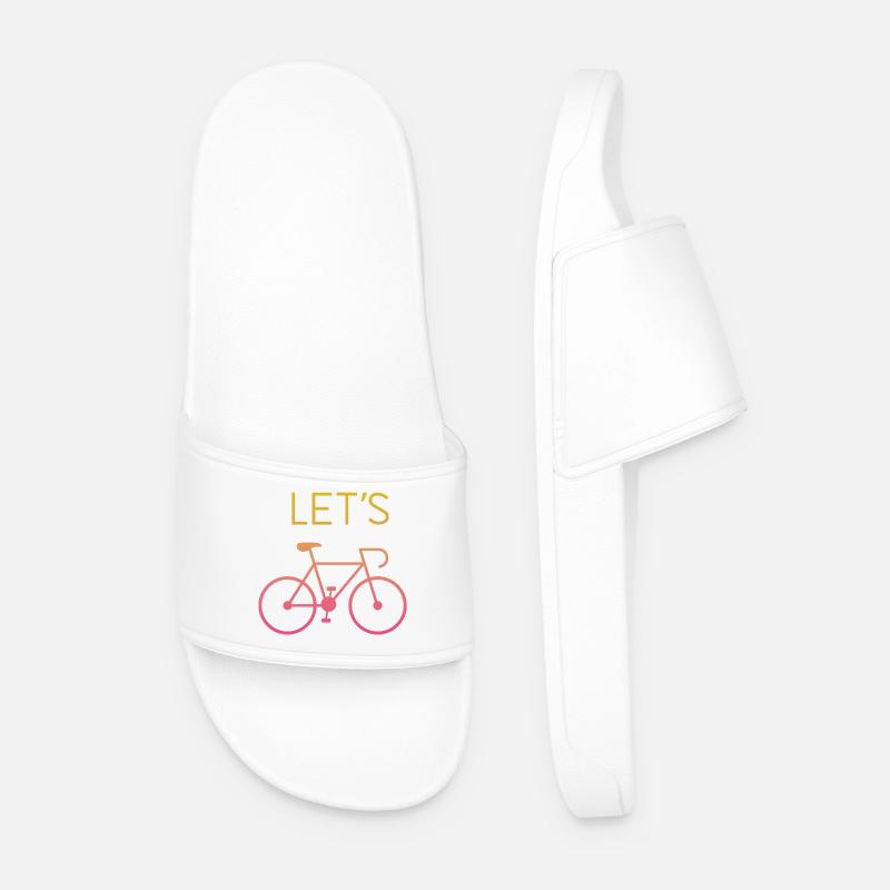Let's Cycling - Männer Badelatschen - Weiß