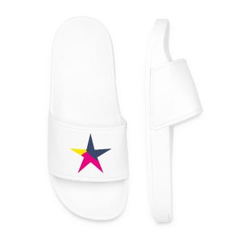 ETOILE. ETOILES. STAR. FÊTE. ANNIVERSAIRE. NOËL - Claquettes Homme - blanc - Devant