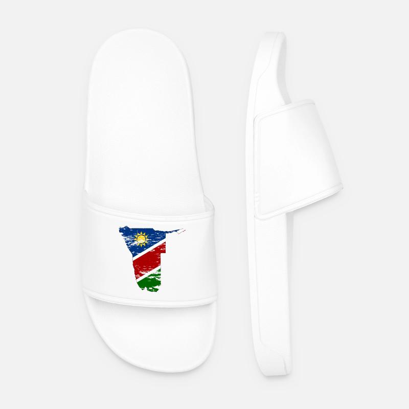 Namibia map used - Men’s Pool Sliders - white