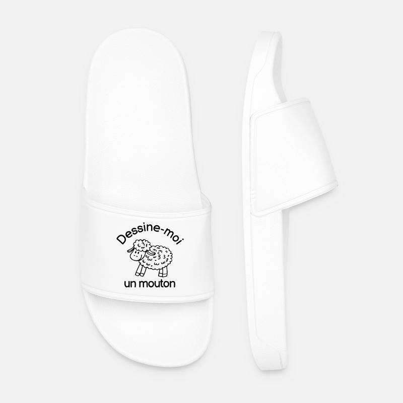 Schaf, - Männer Badelatschen - Weiß