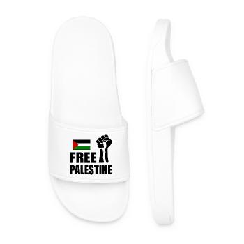 Free palestine - Men’s Pool Sliders - white - Front
