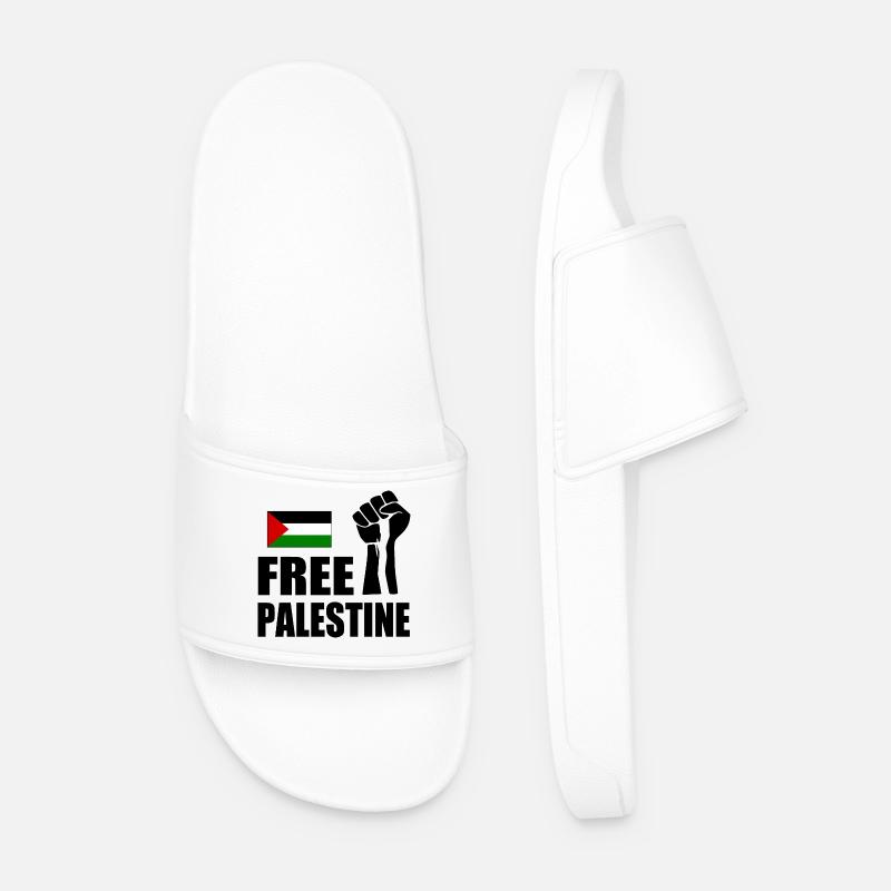 Free palestine - Männer Badelatschen - Weiß