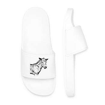 Chevaux T-shirt Cadeau Cavalier - Claquettes Homme - blanc - Devant
