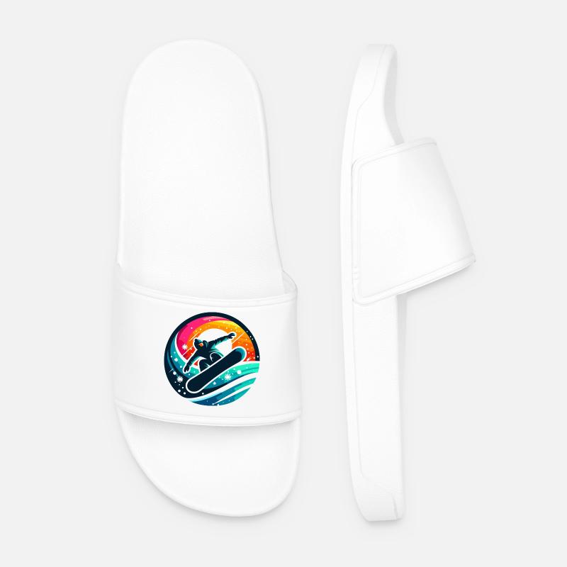 Vibrations de l'Évolution du Snowboard - Claquettes Homme - blanc