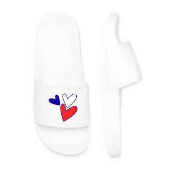 COUPLE. JUST MARRIED. EVJF. SAINT VALENTIN. MARIES - Claquettes Homme - blanc - Devant