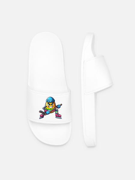 Osterei Eishockey Design | Eishockeyspieler - Männer Badelatschen - Weiß