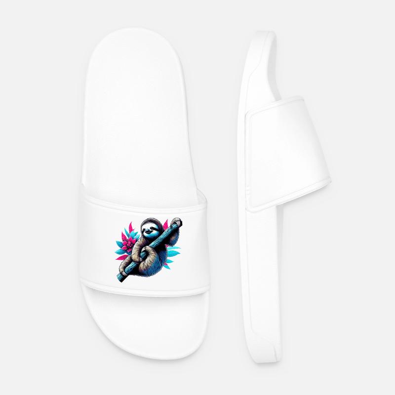 Sloth - Men’s Pool Sliders - white