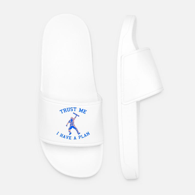 Architecture Joke - Men’s Pool Sliders - white