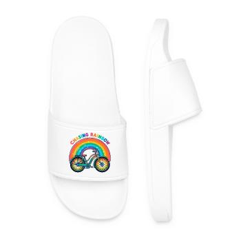 Conception de vélo Chasing Rainbow - Claquettes Homme - blanc - Devant