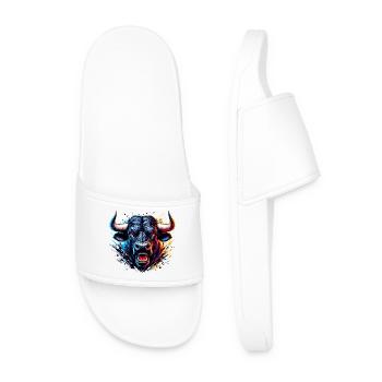 Taureau - Claquettes Homme - blanc - Devant