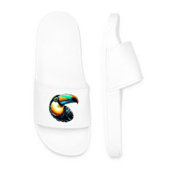 Toucan - Men’s Pool Sliders - white - Front
