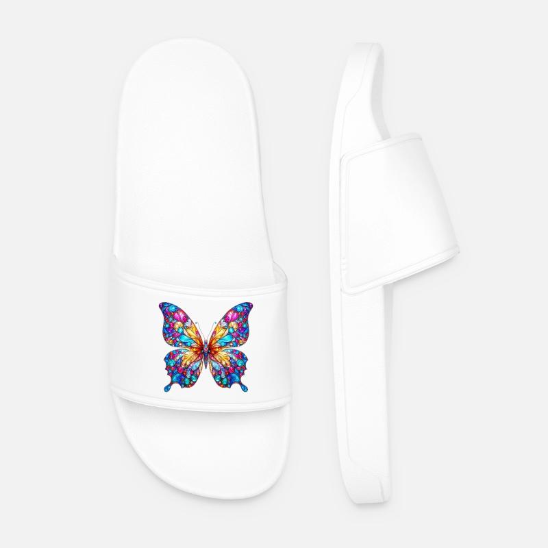 Butterfly - Men’s Pool Sliders - white