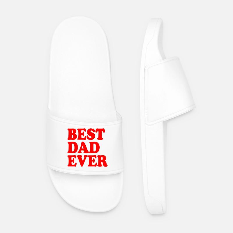 Best dad ever - Men’s Pool Sliders - white