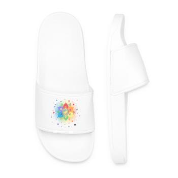 Blossom with Gender Symbols: Pride & Belonging - Men’s Pool Sliders - white - Front