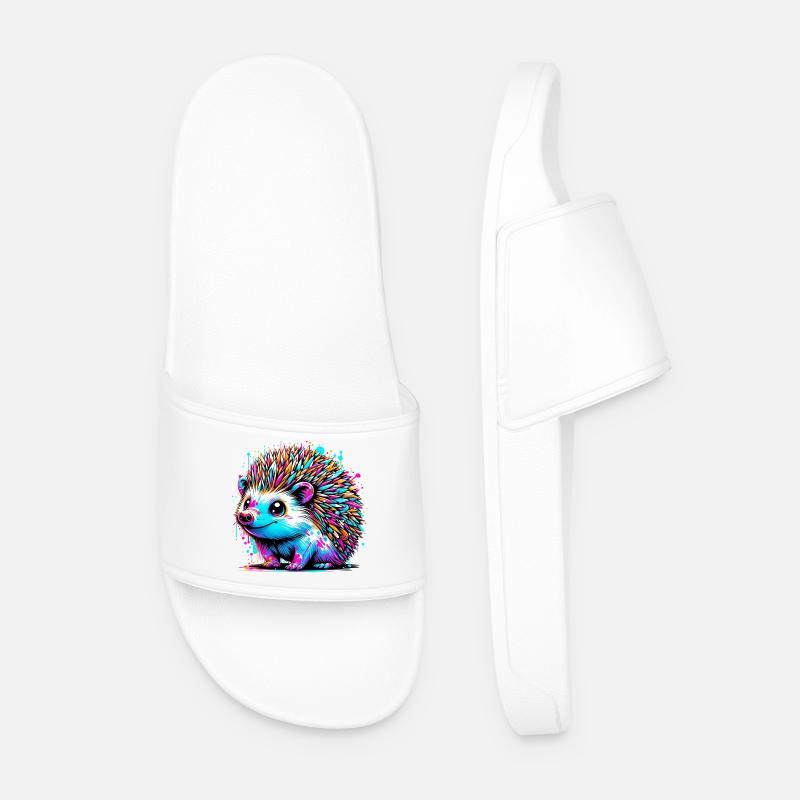 Hedgehog - Men’s Pool Sliders - white