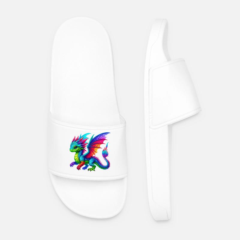 Dragon - Men’s Pool Sliders - white