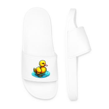 Duckling Duck Duck Duck - Men’s Pool Sliders - white - Front
