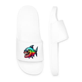 Piranha - Men’s Pool Sliders - white - Front