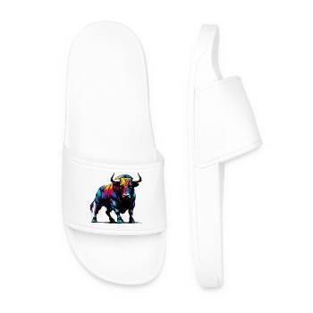 Taureau - Claquettes Homme - blanc - Devant