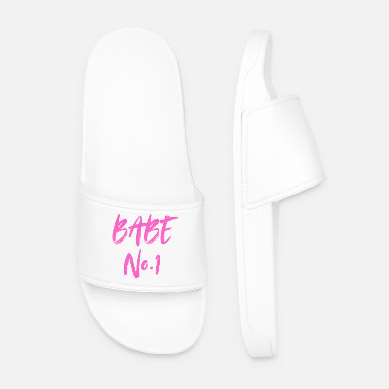 BABE No. 1 - Männer Badelatschen - Weiß