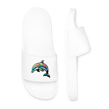 Dolphin - Men’s Pool Sliders - white - Front